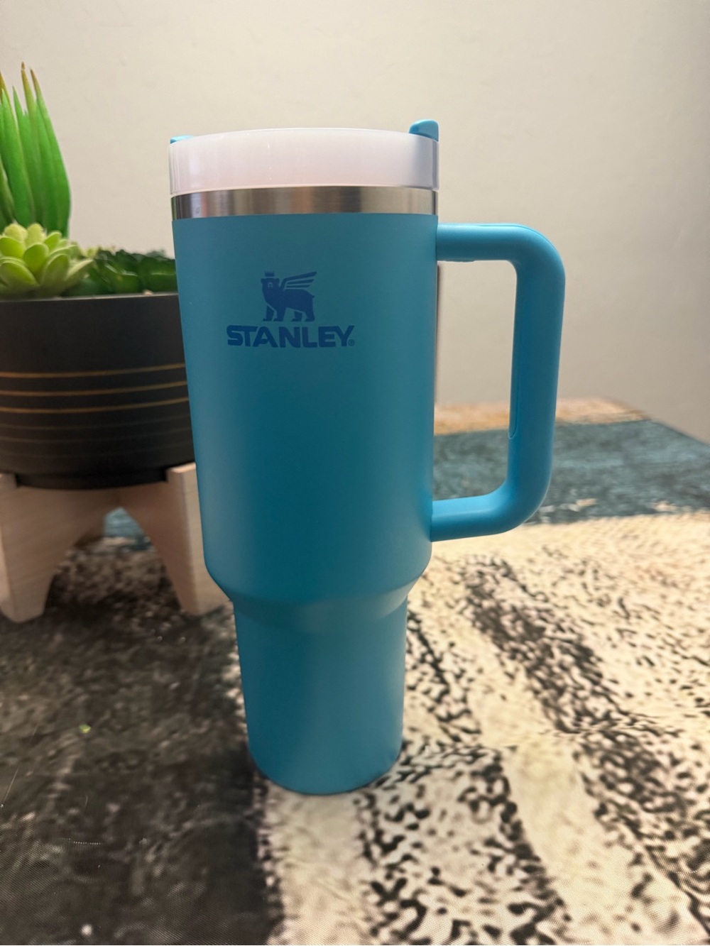 Stanley Blue Travel Tumbler with Handle